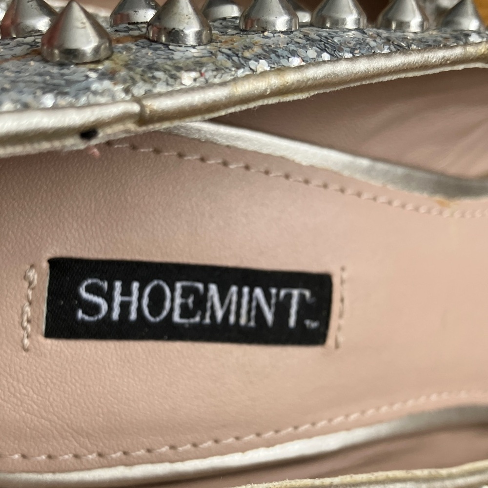 ShoeMint Silver Spiked Heels - Picture 9 of 10